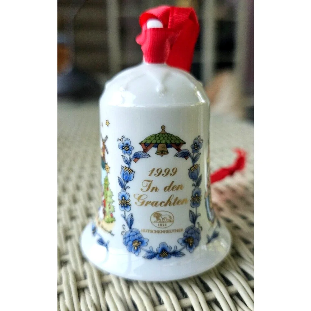 Hutschenreuther 1999 Ole Winther Amsterdam Canal Christmas Bell Ornament 3